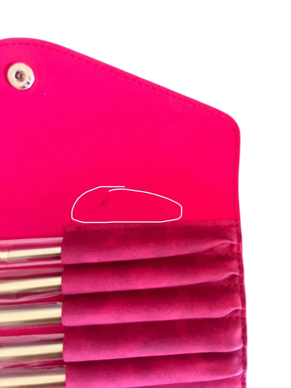 luxie 8 piece Gold-Handled Makeup Brush Set with Pink Case